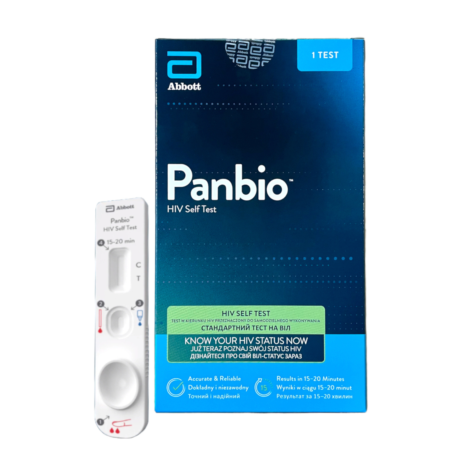 Test na HIV do samodzielnego wykonania Abbott PANBIO™ HIV SELF TEST