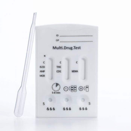 Szybki test Drug-Detect Multi 6TG do wykrywania 6 rodzajów narkotyków